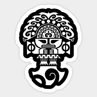 Day Of The Dead Aztec Warrior Mask Sticker